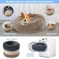 : Fluffy Round Dog & Cat Bed - Super Soft Plush Pet Nest