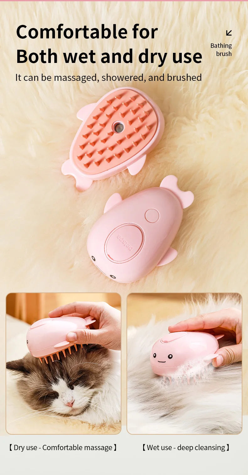 3-in-1 Electric Pet Grooming Brush