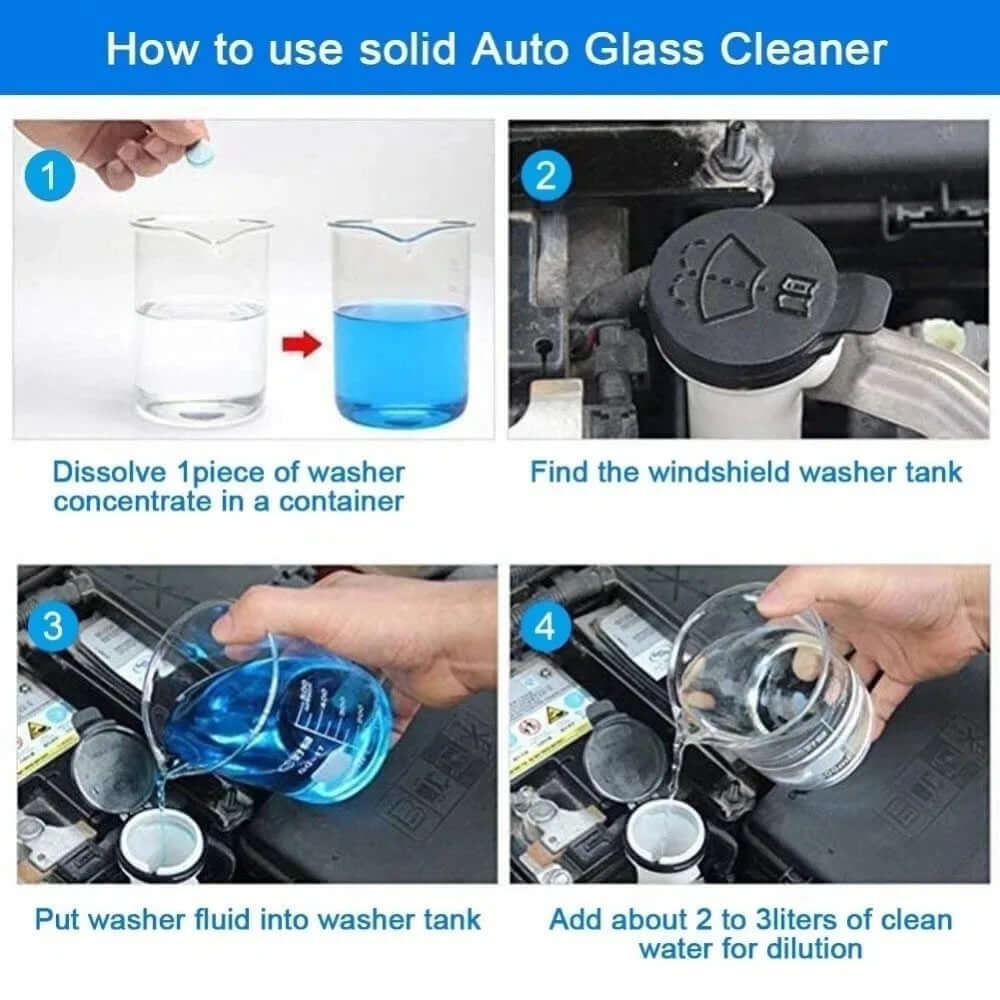 Wiper Glass Solid Cleaning Tablets