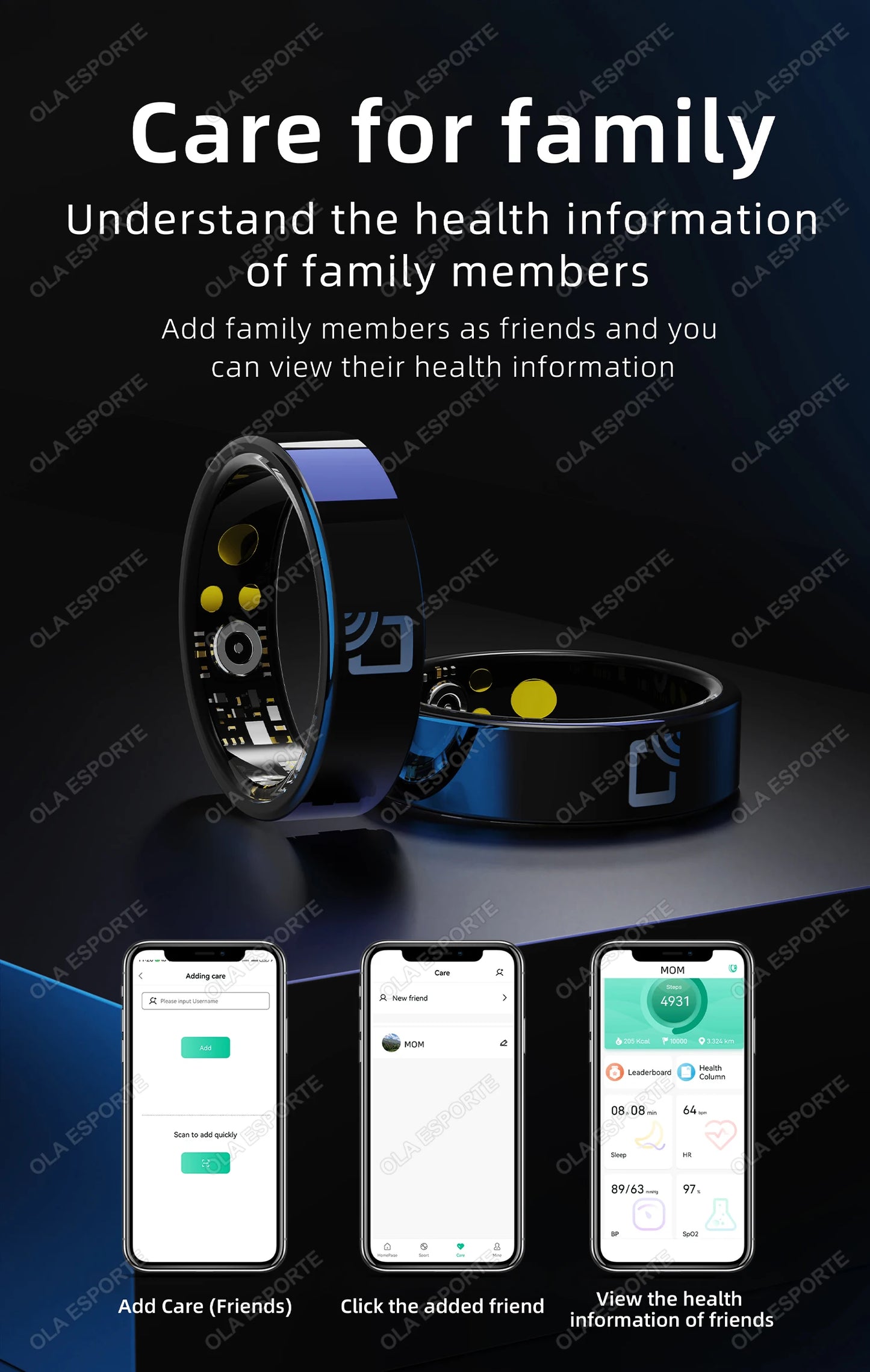 Smart NFC Health Tracking Ring