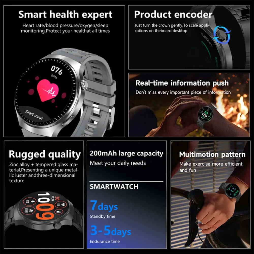 LAXASFIT 1.52” Bluetooth Talk Smartwatch