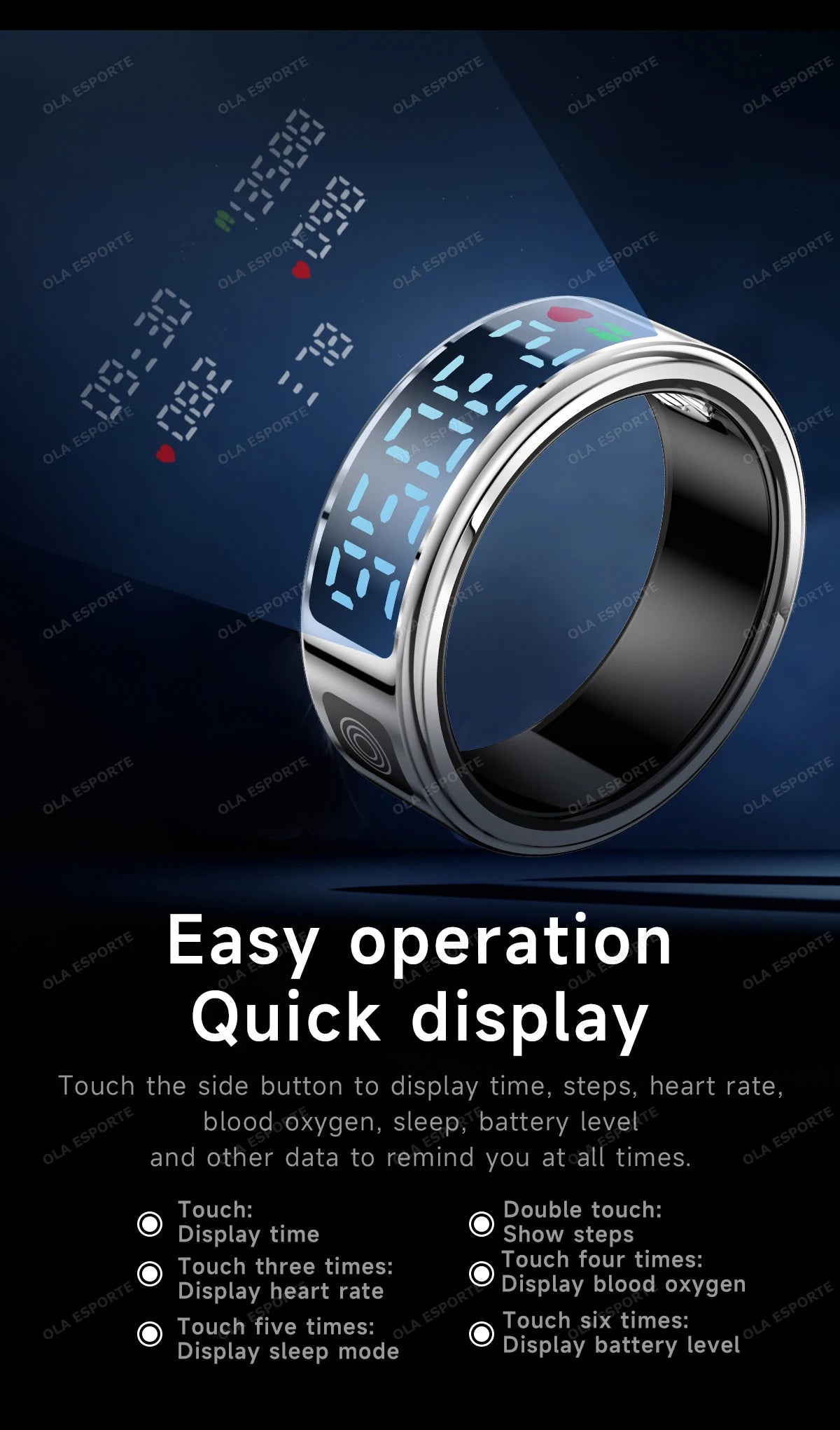 New 5ATM Waterproof Smart Ring