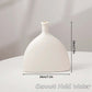 Imitation Ceramic Pure White Donut Vase - Decorative Table Ornament