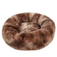 : Fluffy Round Dog & Cat Bed - Super Soft Plush Pet Nest