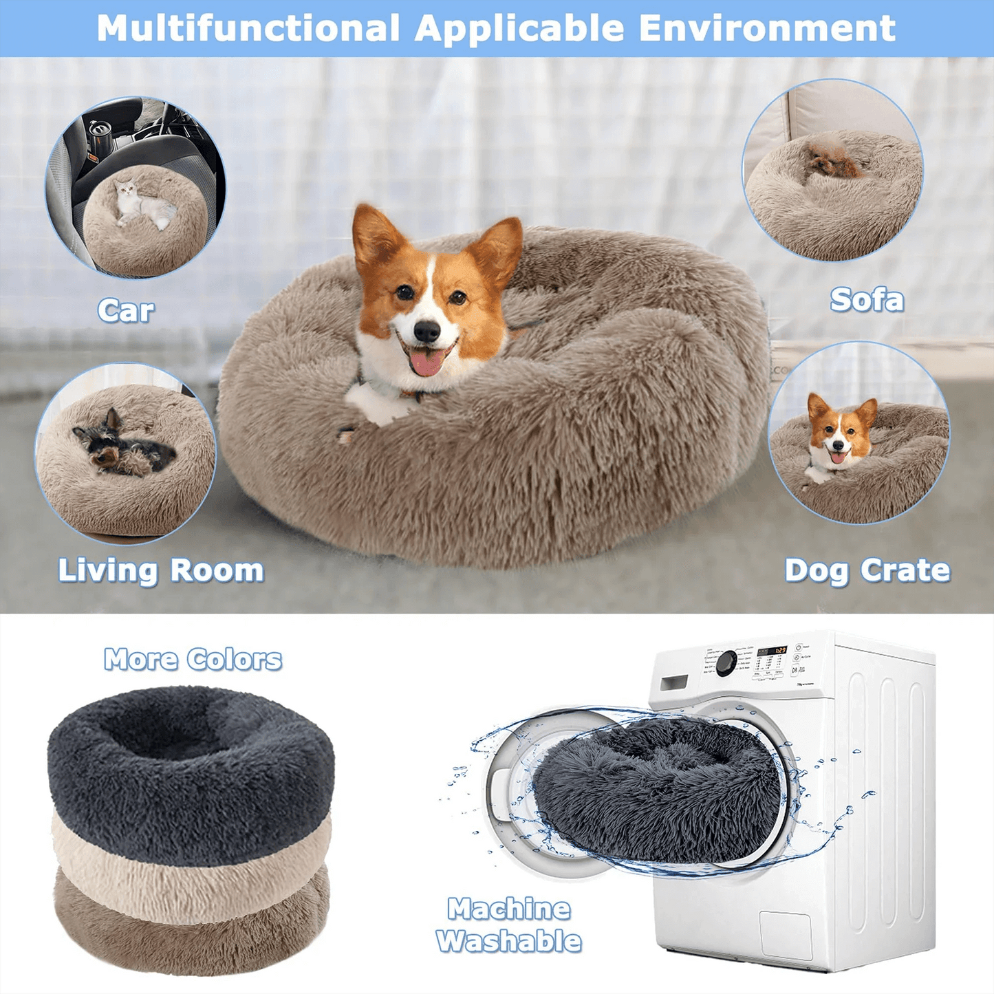 Round pet bed