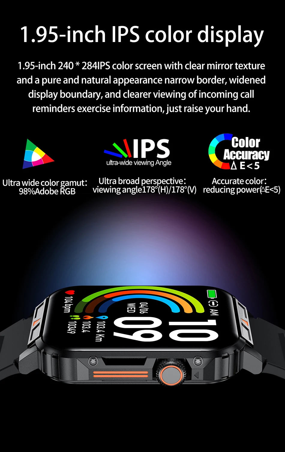 LIGE 1.95-Inch Smartwatch