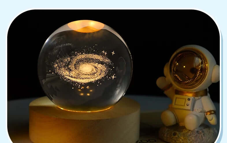 3D Crystal Galaxy Planet Glass Globe