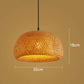 Bamboo Pendant Lamp - Hand-Knitted Chinese Style Hanging Light