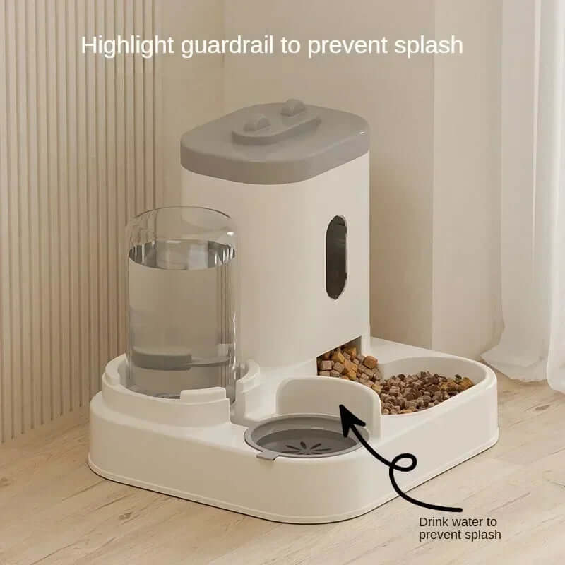 Automatic Feeder & Water Fountain Set with Raised Stand