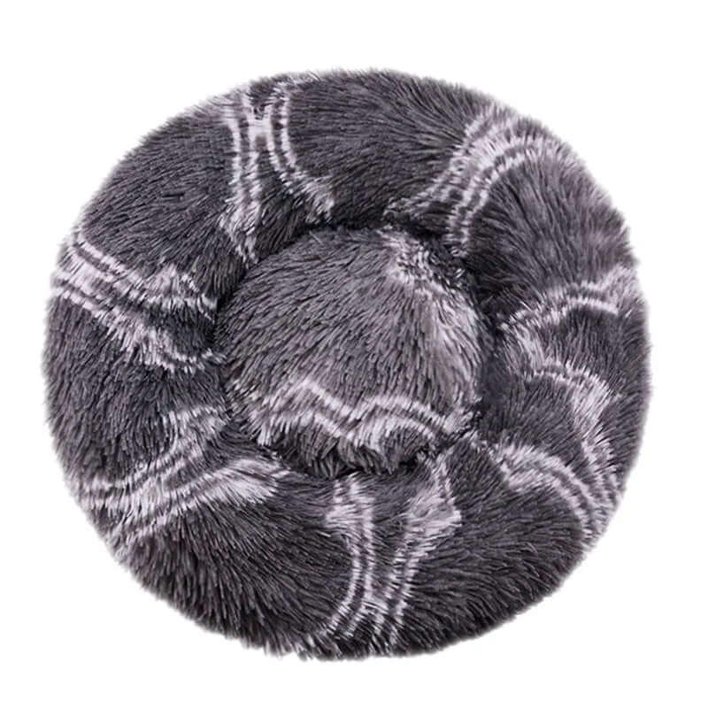 : Fluffy Round Dog & Cat Bed - Super Soft Plush Pet Nest