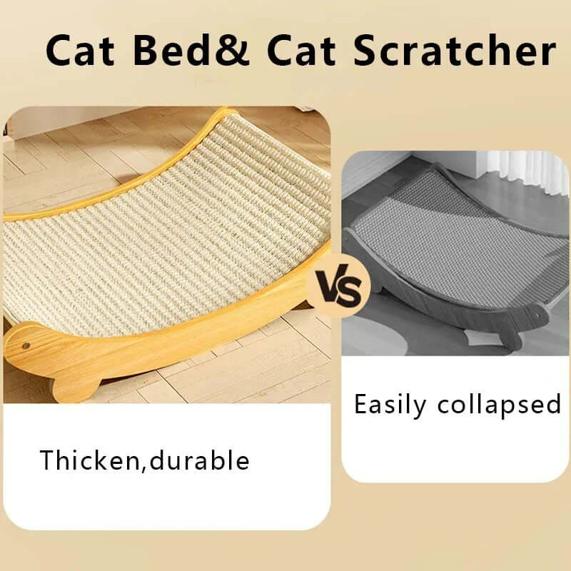 Wooden Cat Scratching Pad & Multifunctional Bed