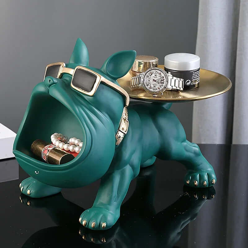 Home Decor Bulldog Figurine - Dog Statue Storage Box & Animal Ornament