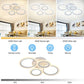 LED Acrylic Ceiling Chandelier with Ring Pendant Lights and Remote Control