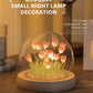 : Artificial Tulip Flower Night Light - Handmade LED Bedside Lamp