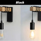 Retro Wood LED Wall Lamp - Industrial Loft Style Lighting Fixture