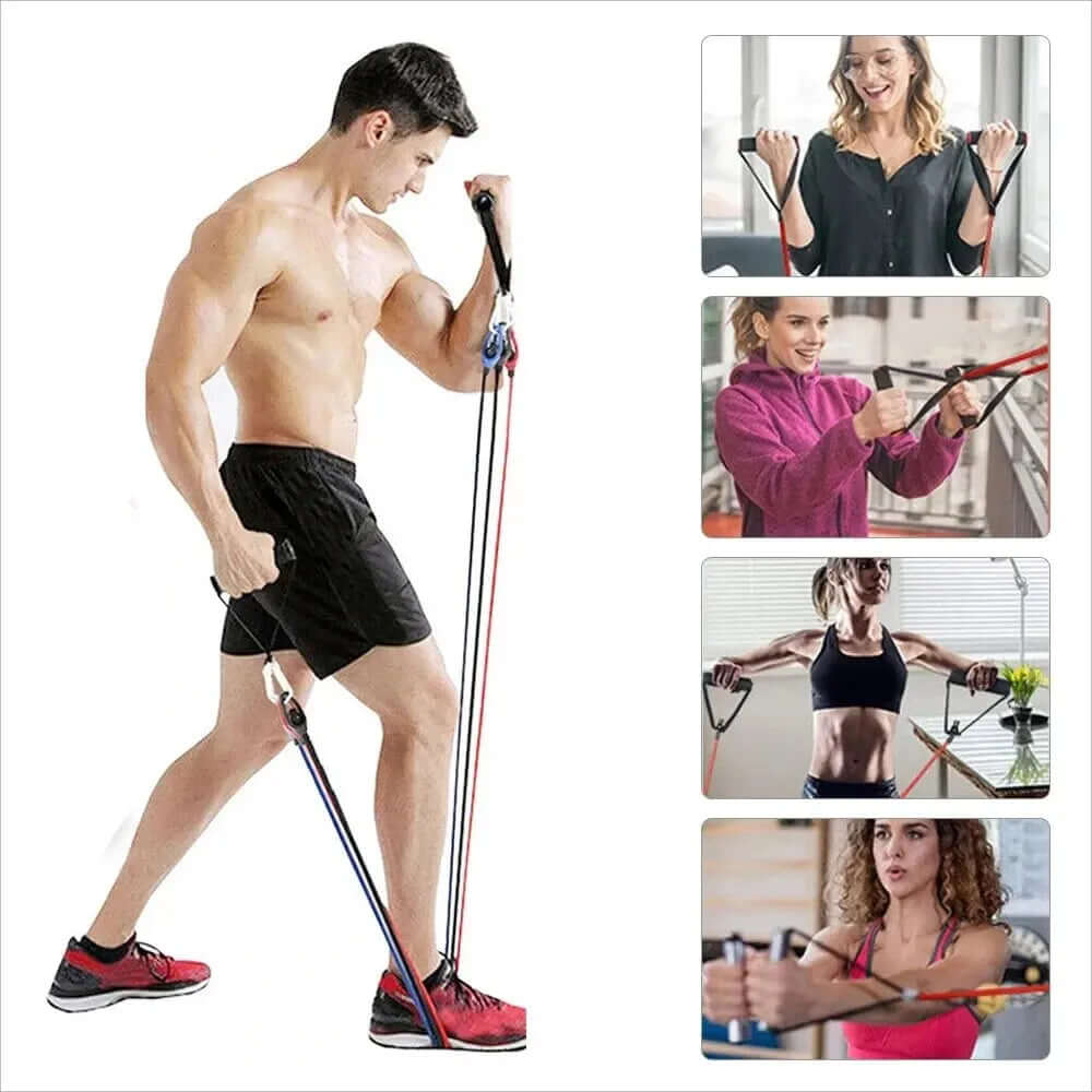 11pcs Resistance Bands Set - Portable Fitness Equipment