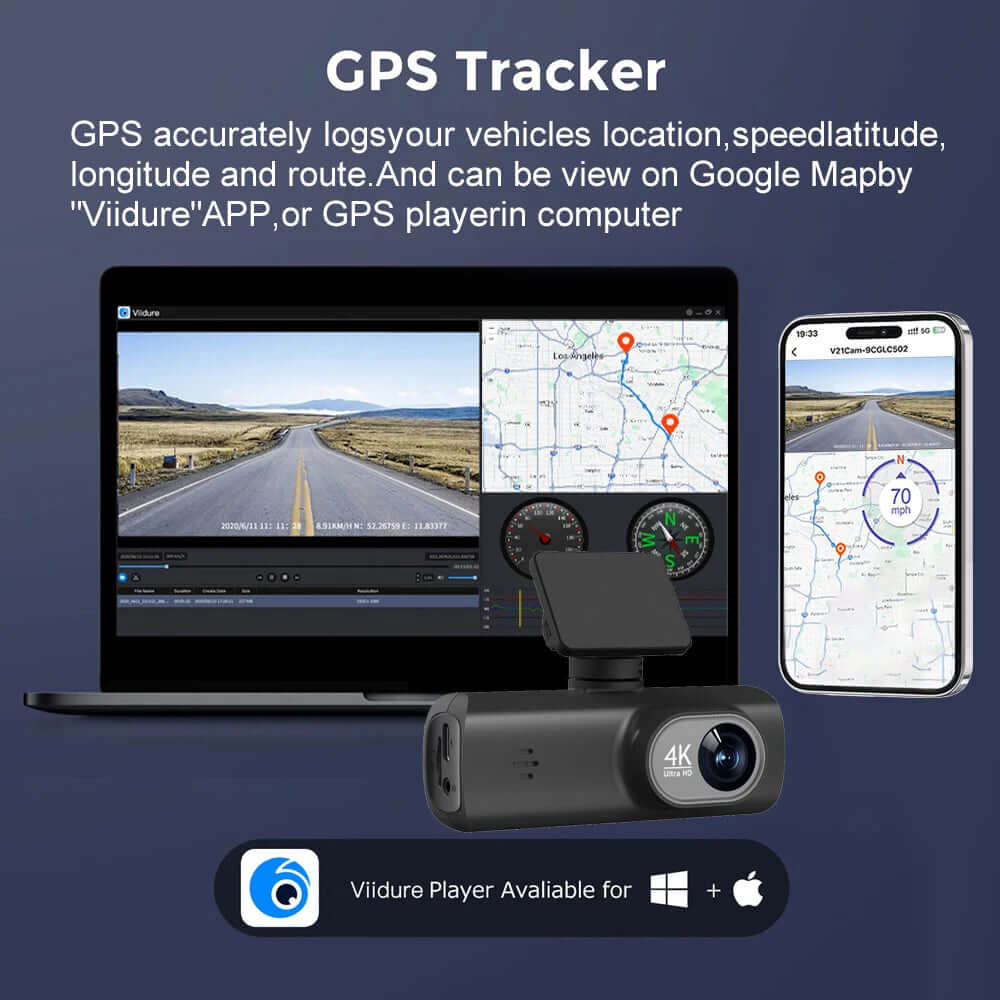 Dual Lens Driving Recorder with WiFi & GPS