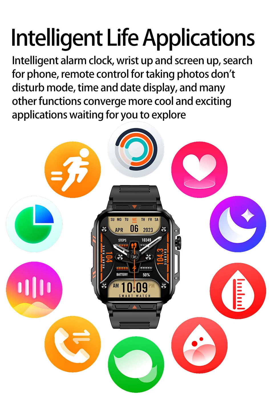 LIGE 1.95-Inch Smartwatch