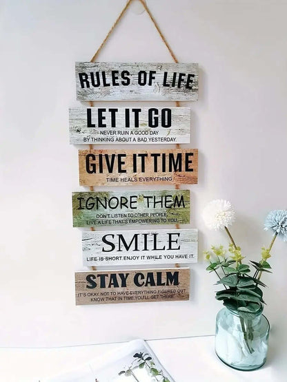 Wooden Inspirational Hanging Festive Decor