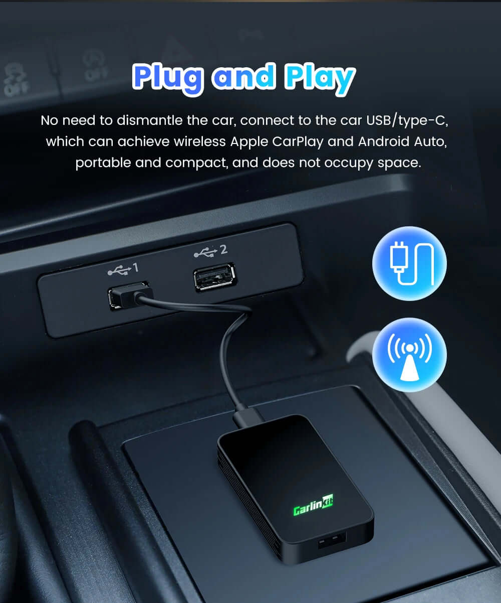 5.0 Wireless 3-in-1 CarPlay & Android Auto Adapter