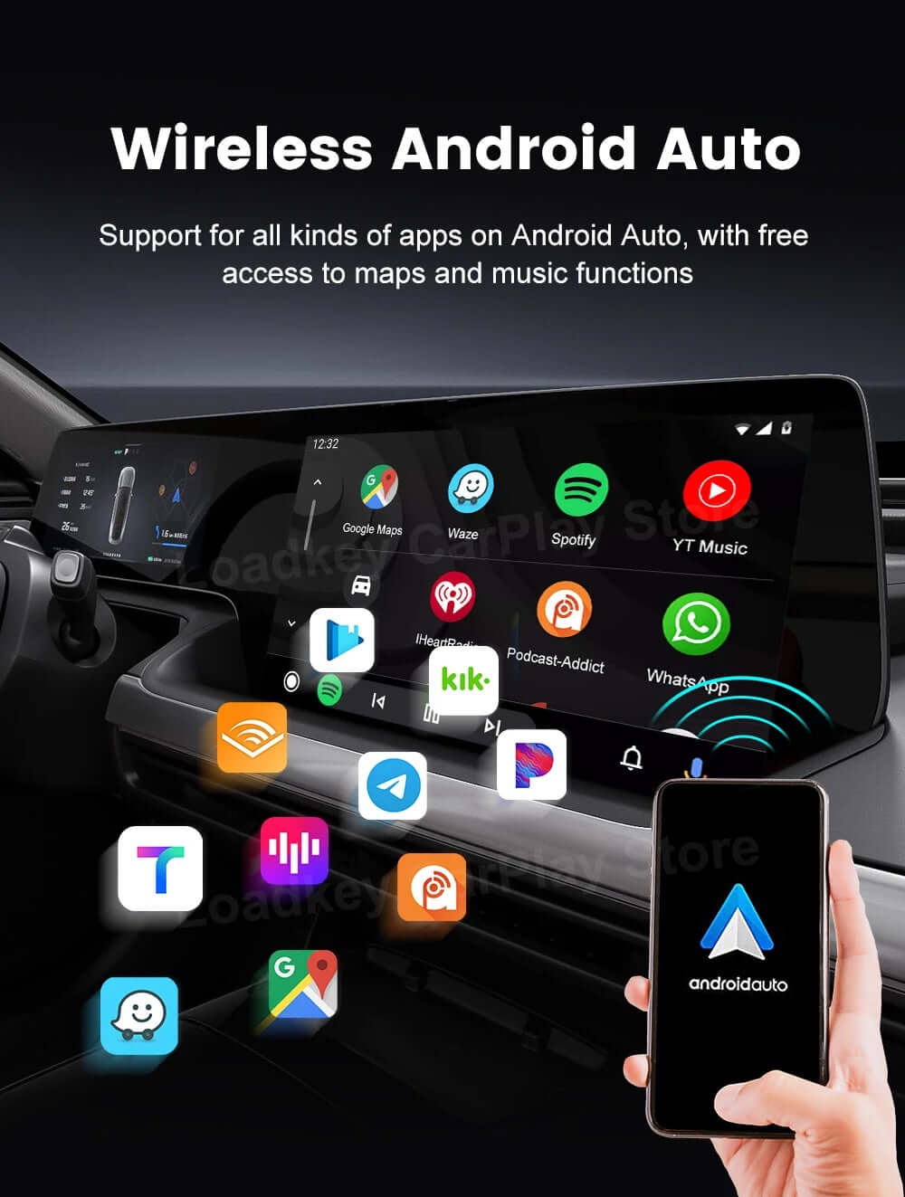 5.0 Wireless 3-in-1 CarPlay & Android Auto Adapter