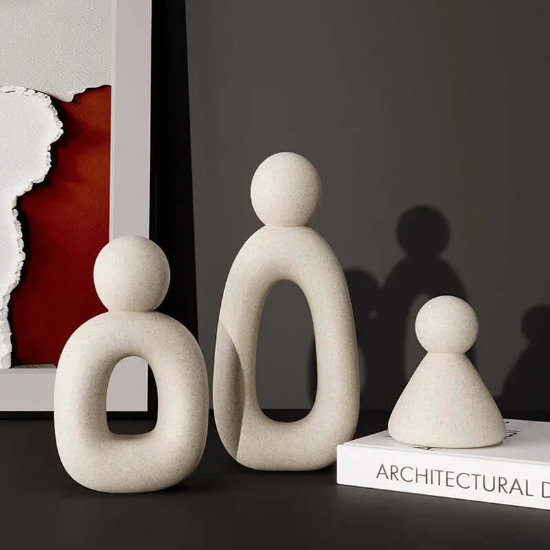 Minimalism Family Statue Modern Style Home Decor