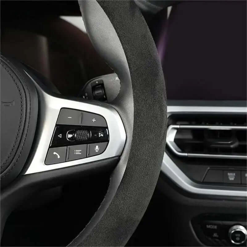 Suede Auto Steering Wheel Cover - Ultra-Thin, Non-Slip, All-Season Protector