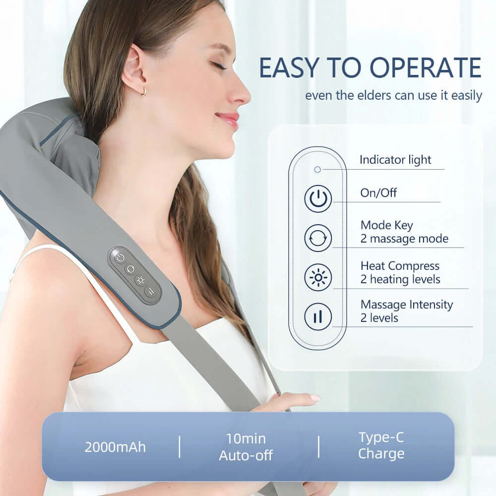 : Foreverlily Wireless Neck and Back Massager