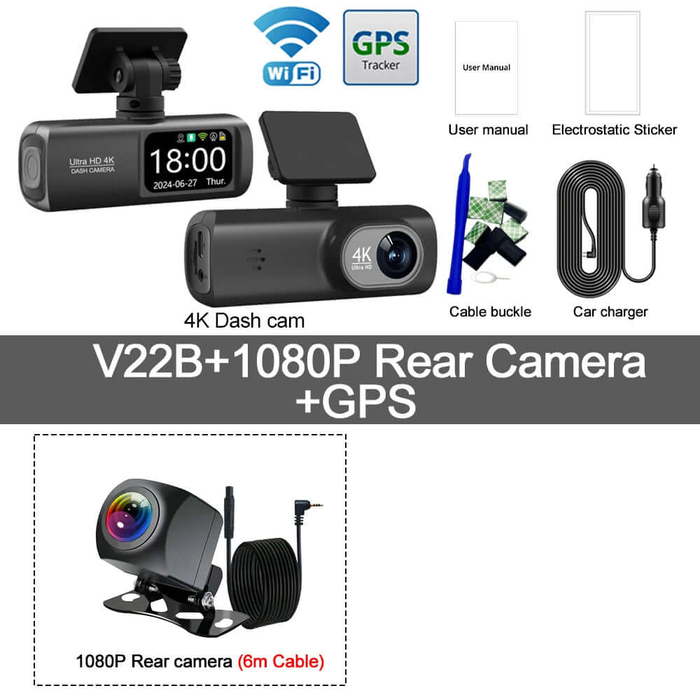 Dual Lens Driving Recorder with WiFi & GPS