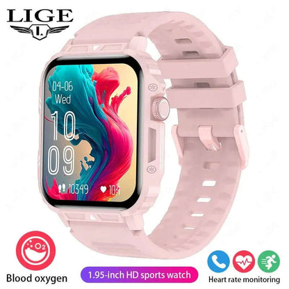 LIGE Smartwatch (1.95 Inch) - Health Monitoring & Fitness Trackerombre