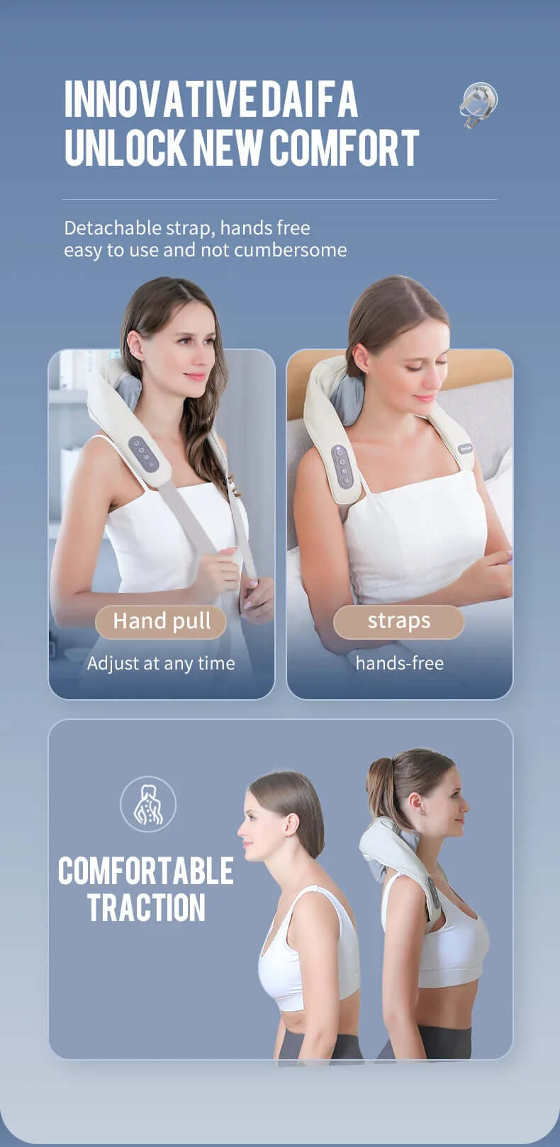 : Foreverlily Wireless Neck and Back Massager