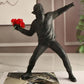 Modern Art Banksy Resin Flower Thrower Statuele X5M6