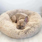 : Fluffy Round Dog & Cat Bed - Super Soft Plush Pet Nest