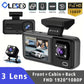 3-Camera Car DVR 1080P Dash Cam - Interior, Cabin, and Rear Recording