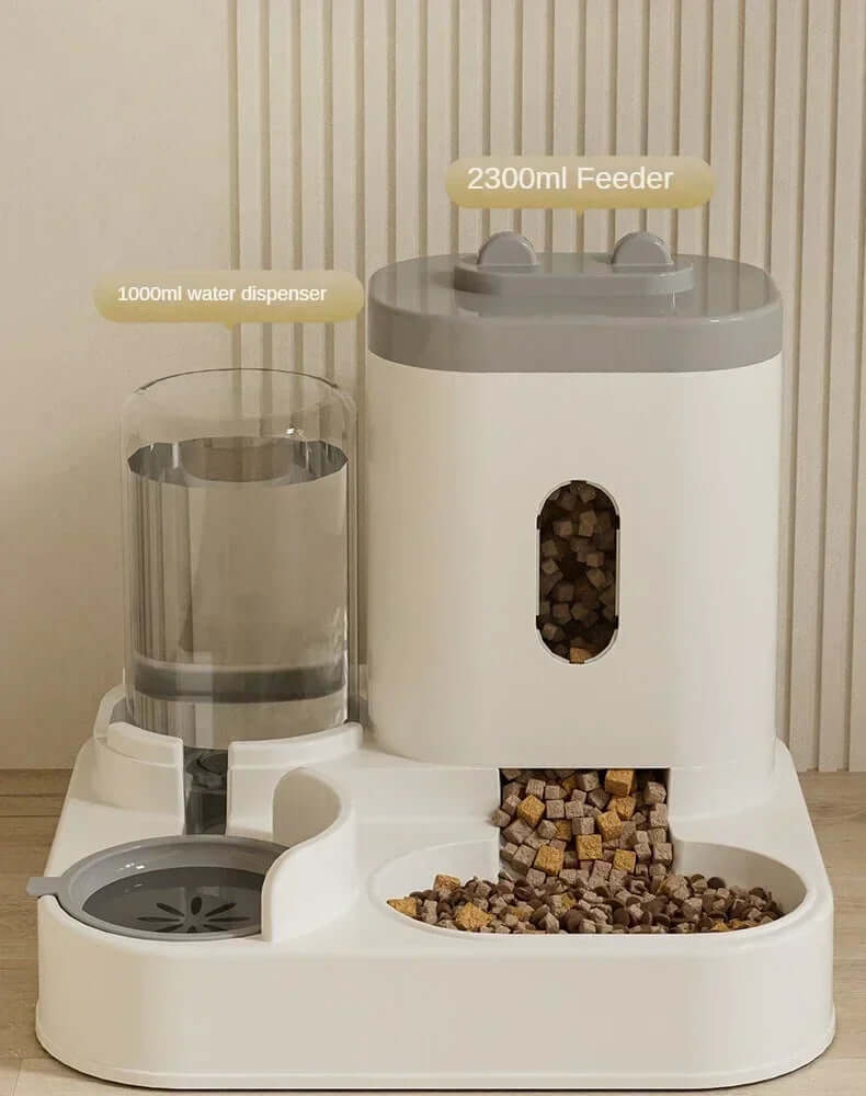 Automatic Feeder & Water Fountain Set with Raised Stand