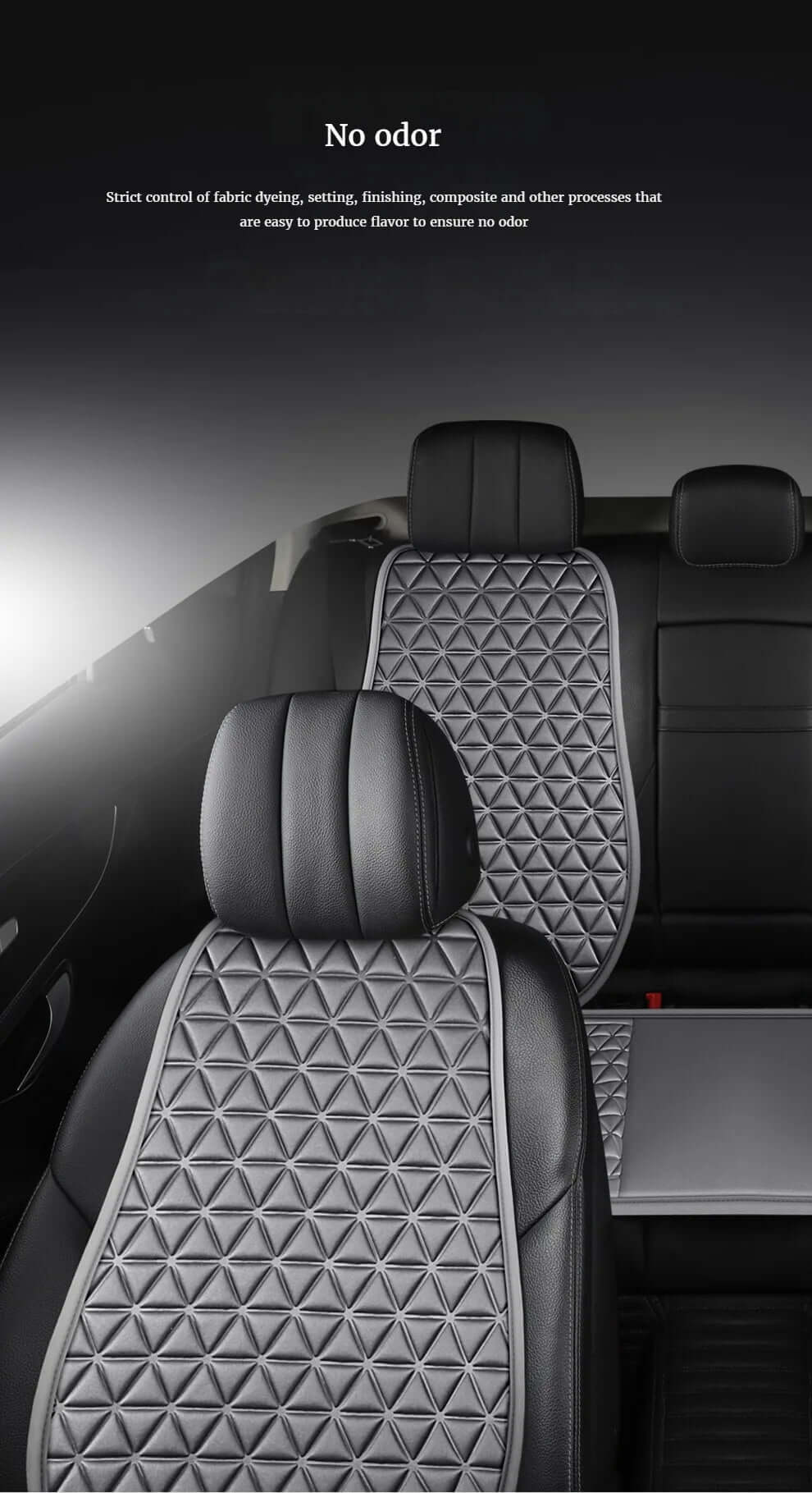 3D Suspended Car Seat Cushion with Embossed Pattern