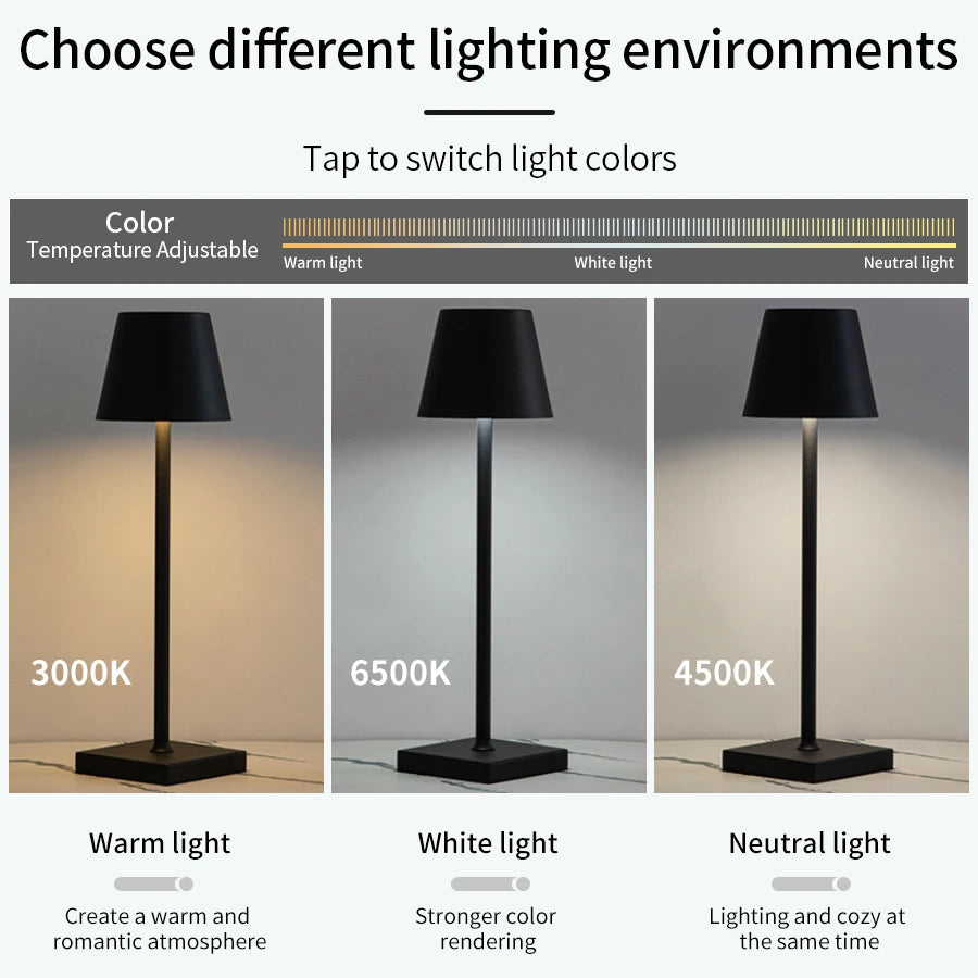 Rechargeable LED Touch Table Lamp