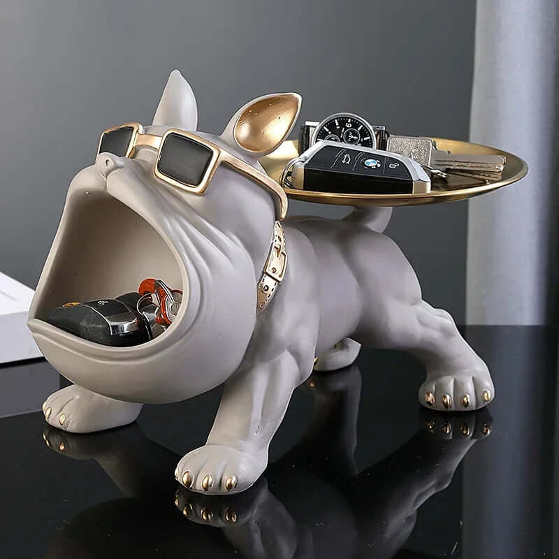 Home Decor Bulldog Figurine - Dog Statue Storage Box & Animal Ornament