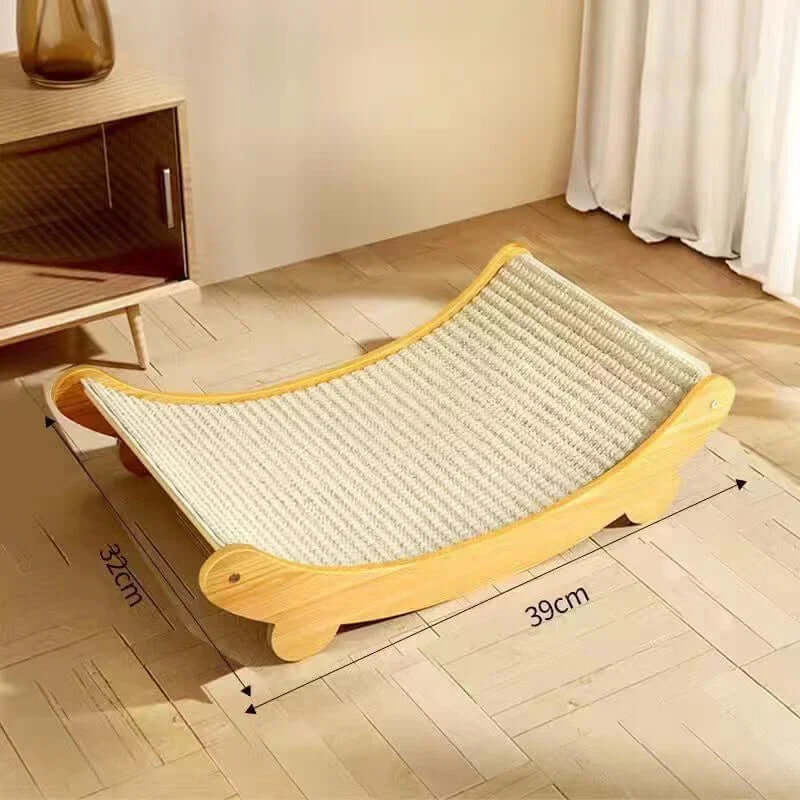 Wooden Cat Scratching Pad & Multifunctional Bed