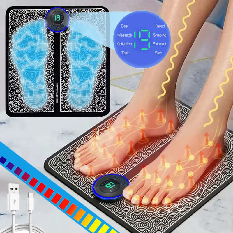 : Electric Foot Massager Pad - Muscle Relaxation & Fitness Trainermily Relax