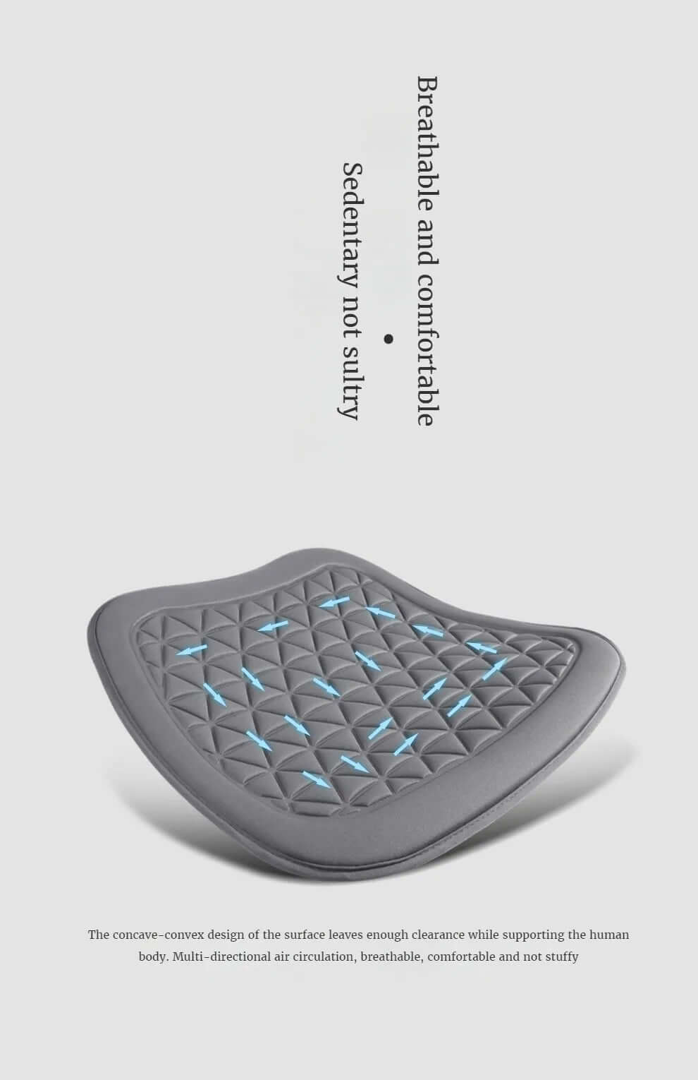 3D Suspended Car Seat Cushion with Embossed Pattern