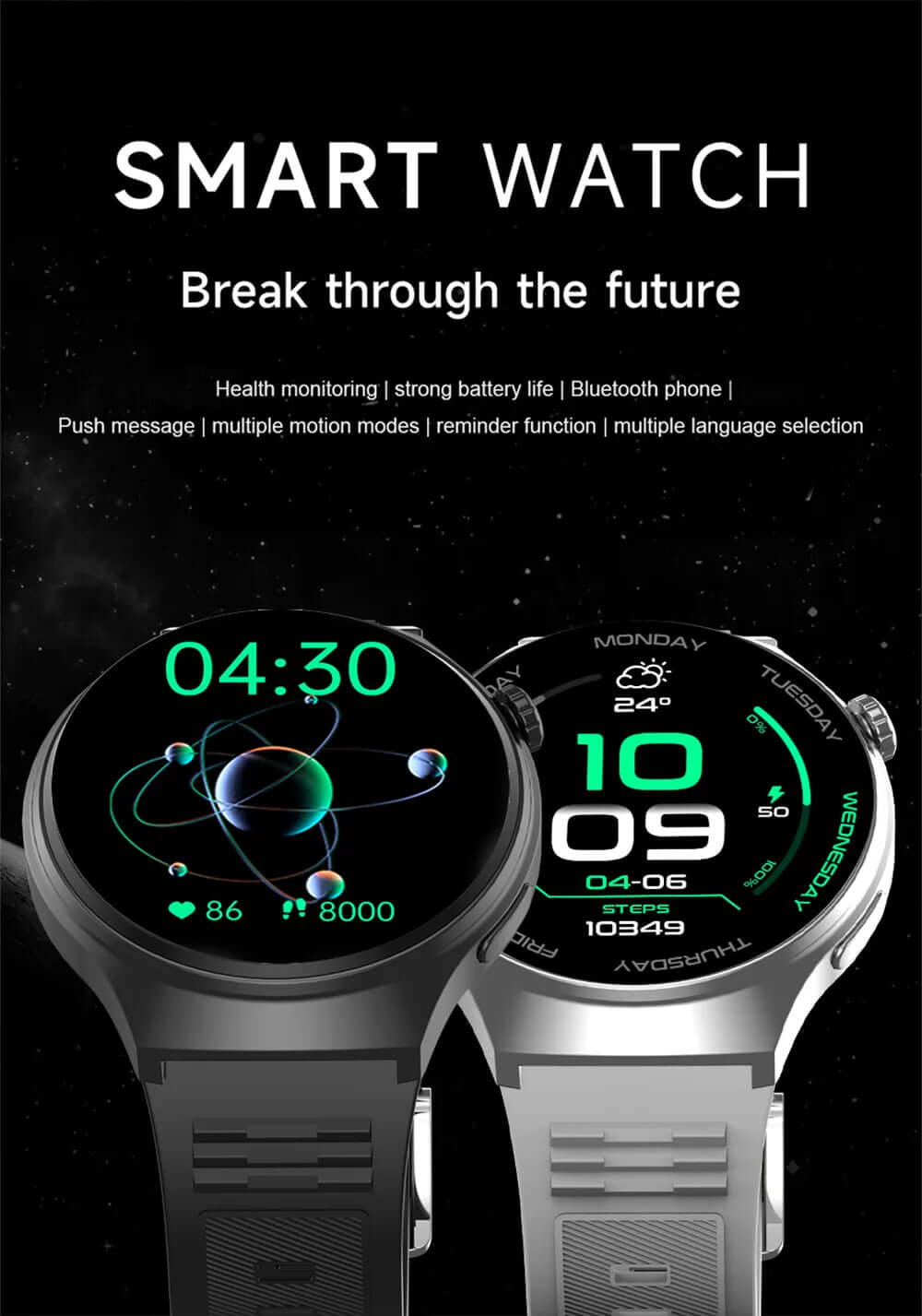 LAXASFIT 1.52” Bluetooth Talk Smartwatch