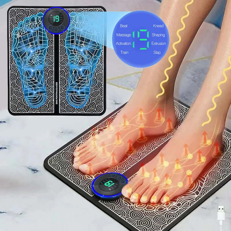 : Electric Foot Massager Pad - Muscle Relaxation & Fitness Trainermily Relax