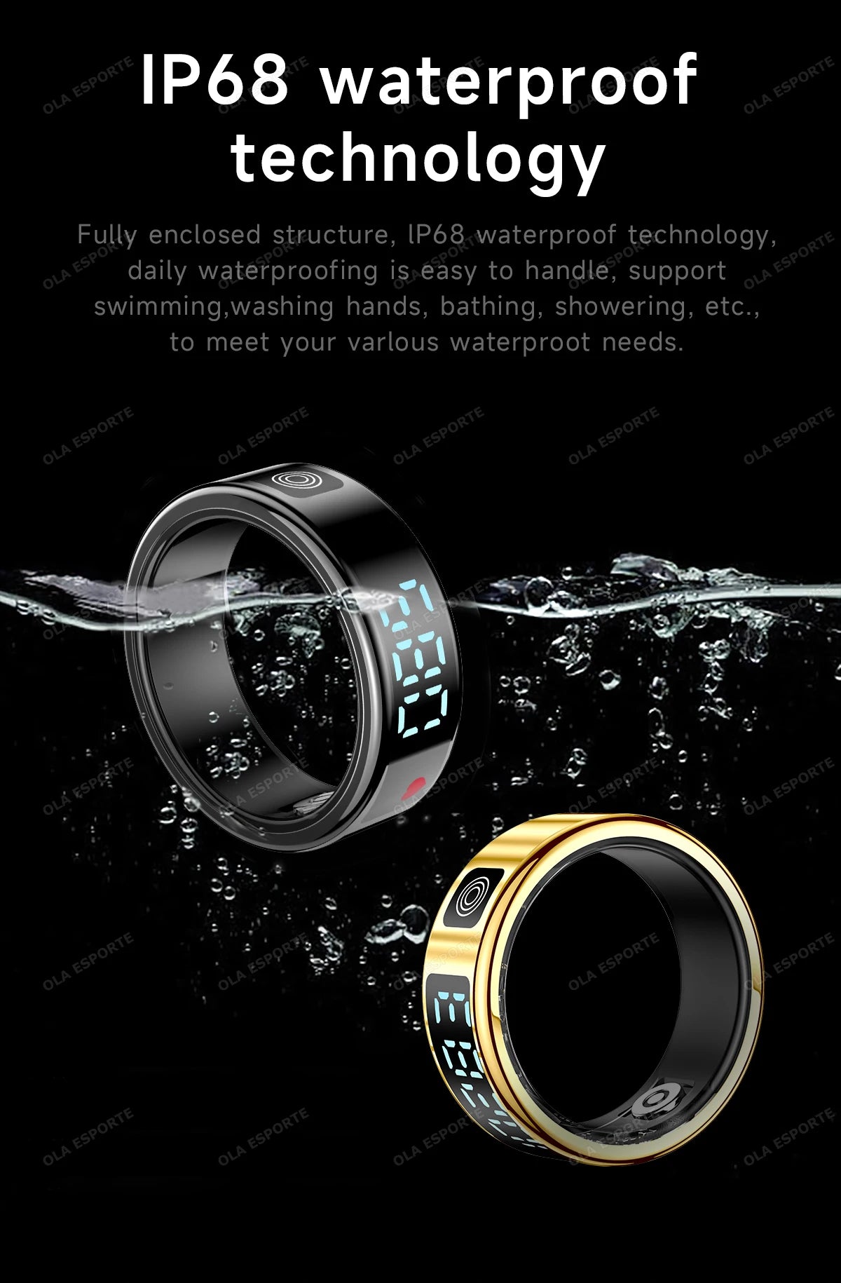 New 5ATM Waterproof Smart Ring