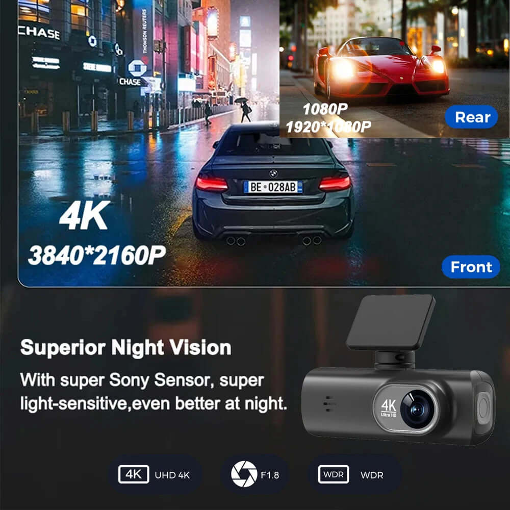 Dual Lens Driving Recorder with WiFi & GPS