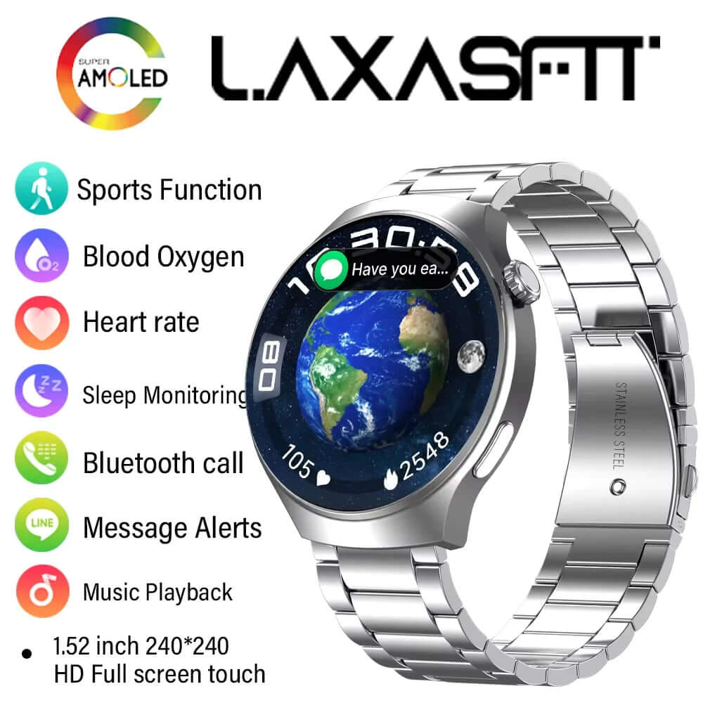 LAXASFIT 1.52” Bluetooth Talk Smartwatch