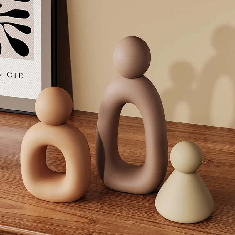 Minimalism Family Statue Modern Style Home Decor