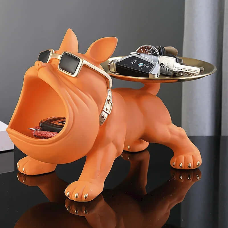 Home Decor Bulldog Figurine - Dog Statue Storage Box & Animal Ornament