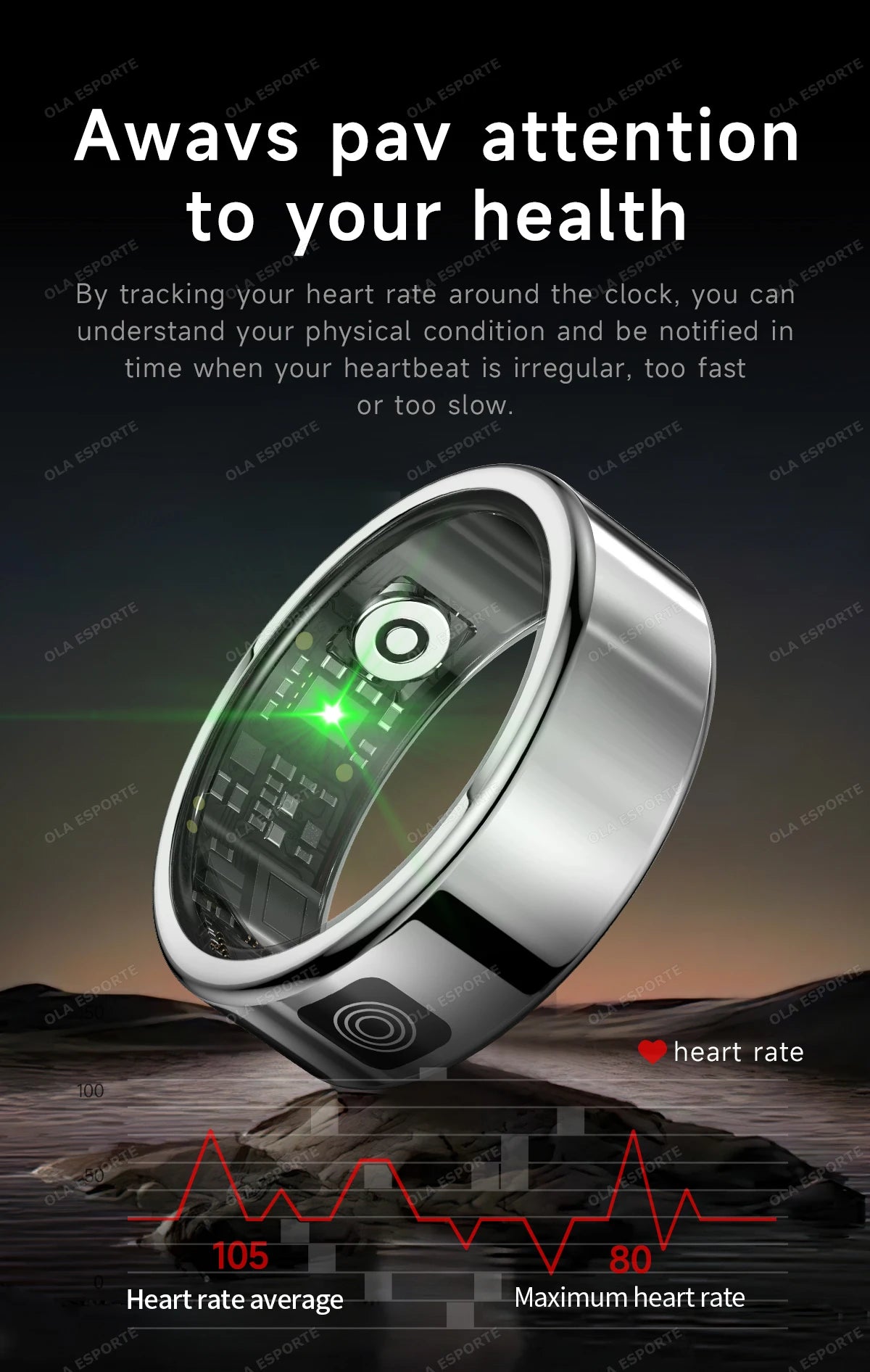 New 5ATM Waterproof Smart Ring