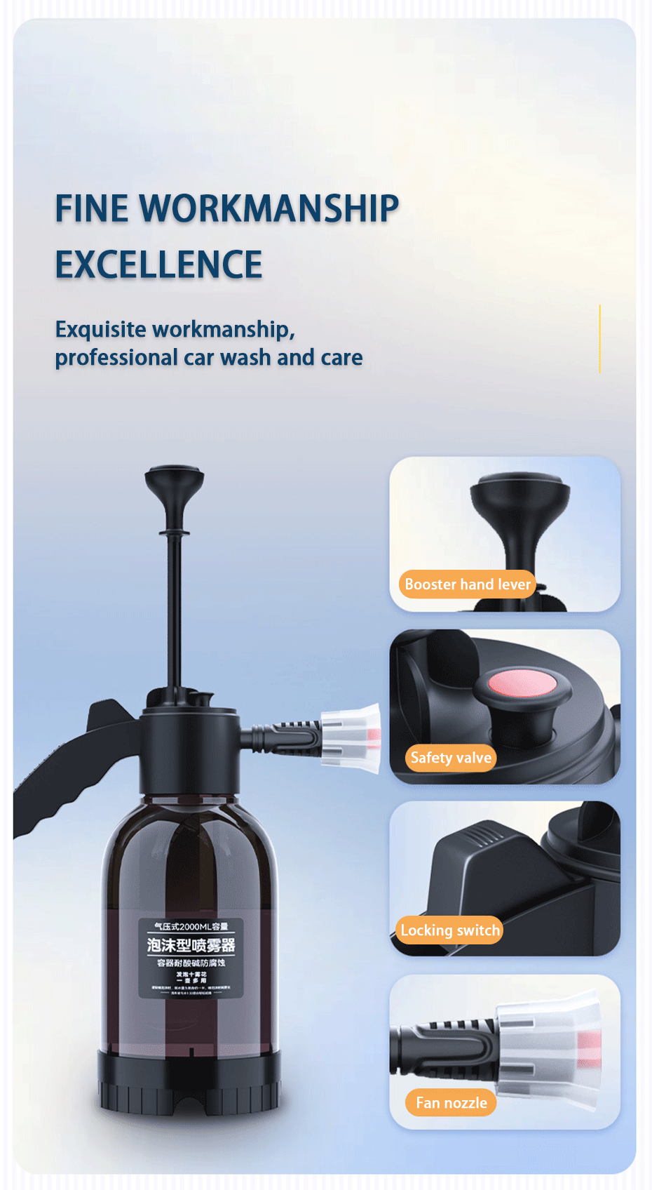 Wash Spray Bottle for Car Home Cleaning